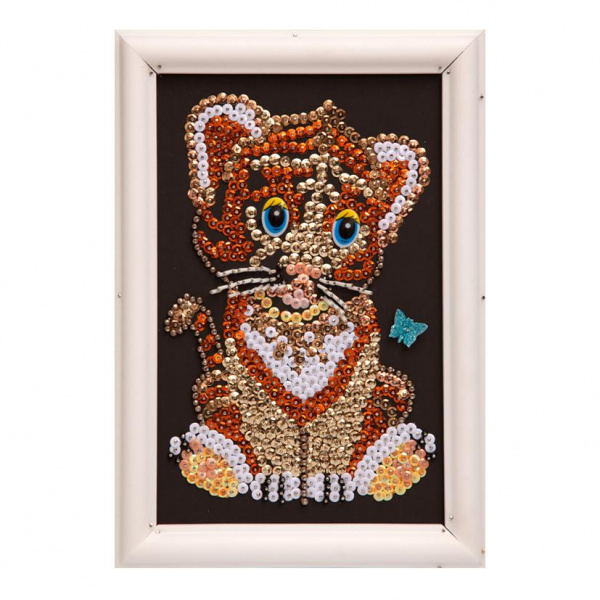 Мозаика из пайеток Тигренок  фото 2