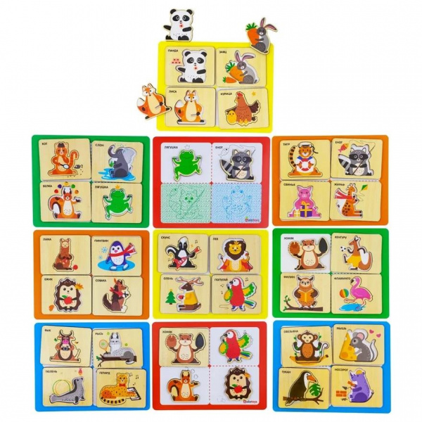 Лото Веселые зверята Alatoys  фото 2