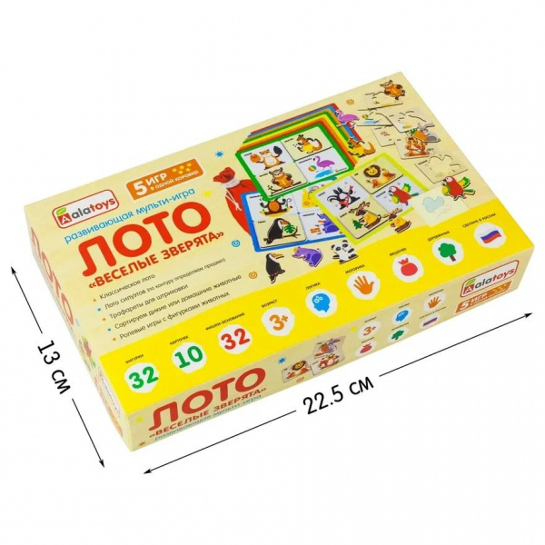 Лото Веселые зверята Alatoys  фото 6