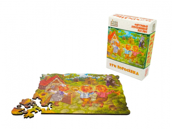 Фигурные пазлы Три поросенка фото 2