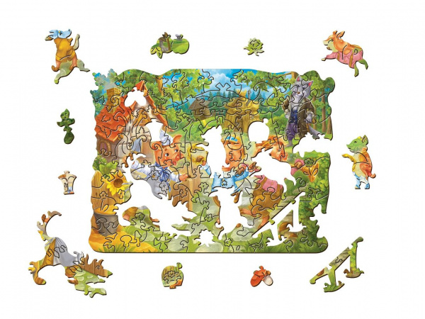 Фигурные пазлы Три поросенка фото 3