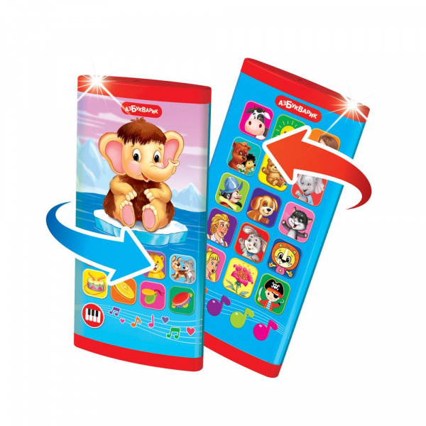 Двусторонний смартфончик Мамонтенок и мультяшки фото 1