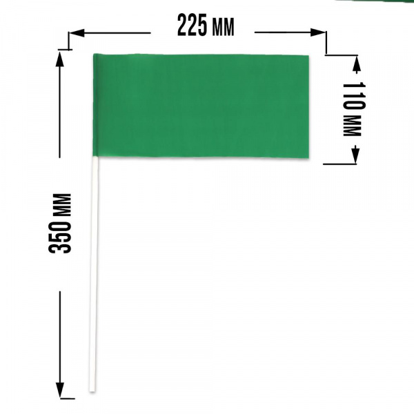 Флажки на пластиковой палочке зеленые фото 2