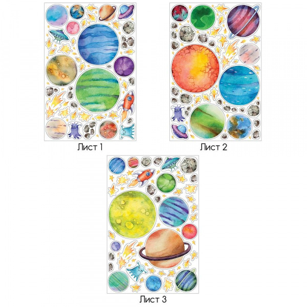 Декоративные наклейки В космосе  фото 5