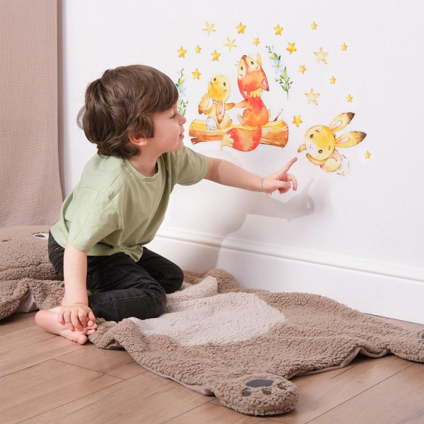 Декоративные наклейки Лисенок и зайчонок фото 3