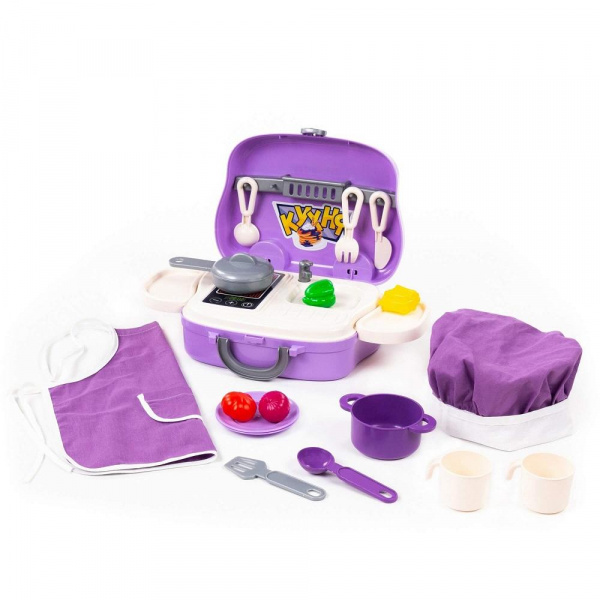 Набор детской посуды в чемоданчике Кухня  фото 1