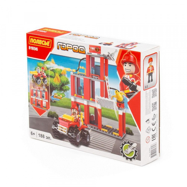 Конструктор Классик «Пожарная служба-1.3» 188 элементов, Полесье