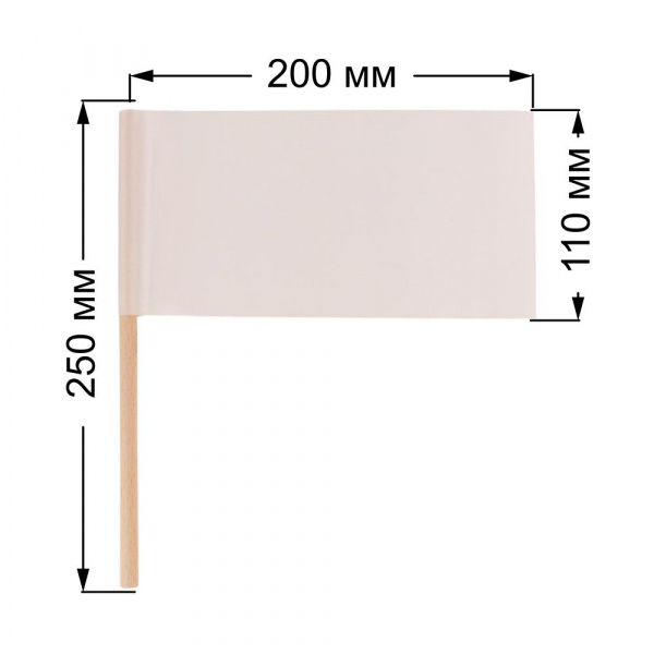 Флажки на деревянной палочке белые фото 2