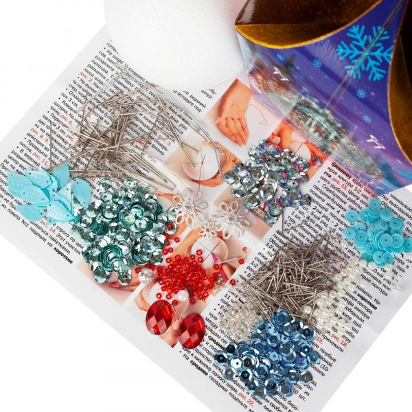 Шар из пайеток Лед и пламя фото 3