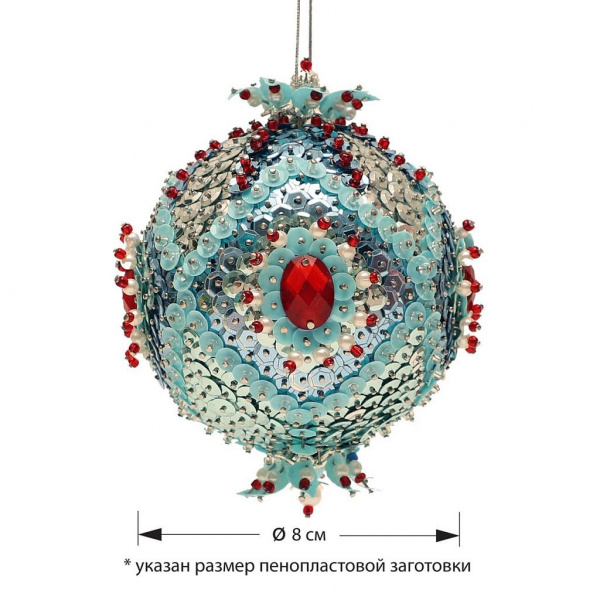 Шар из пайеток Лед и пламя фото 11