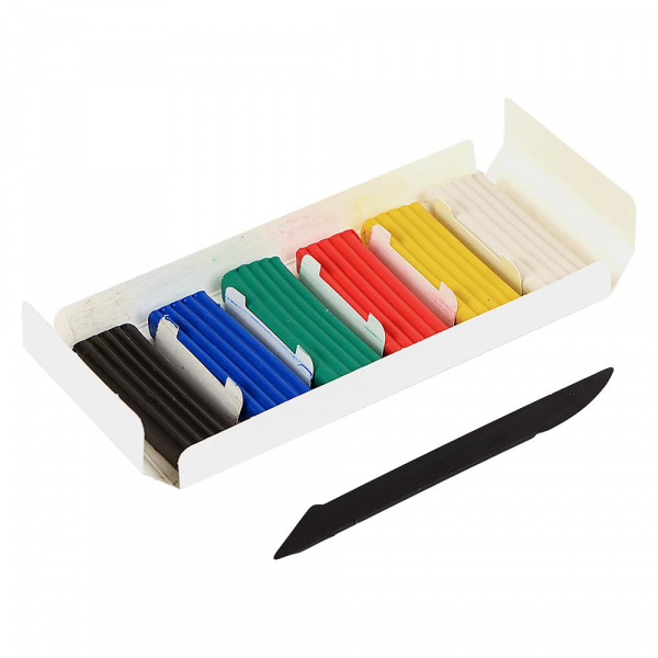 Пластилин классический Mazari 6 цветов  фото 2