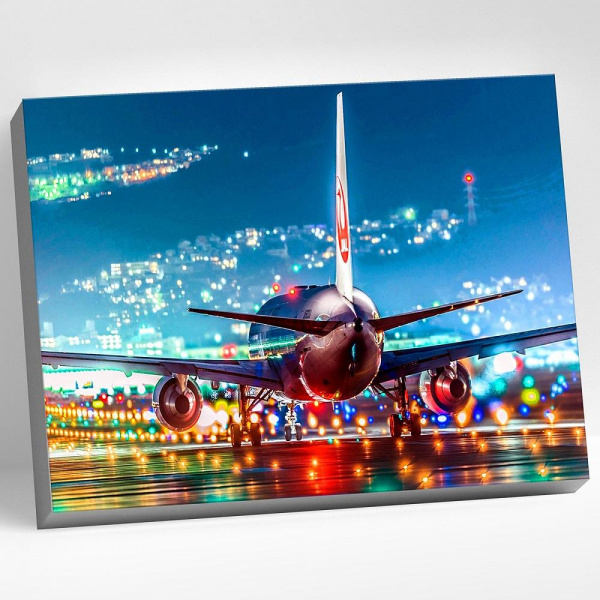 Картина мозаикой с нанесенной рамкой «Взлетная полоса» 40х50 см, Molly