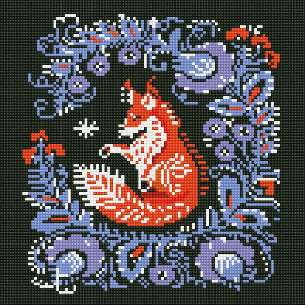 Картина мозаикой Лисица фото 1