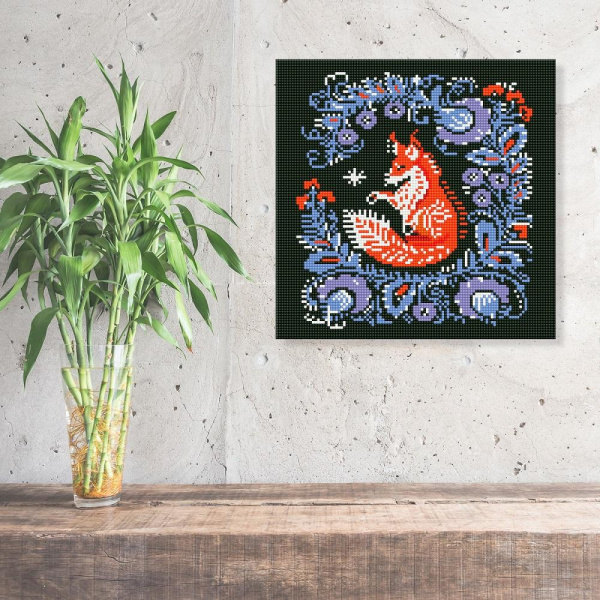 Картина мозаикой Лисица фото 2