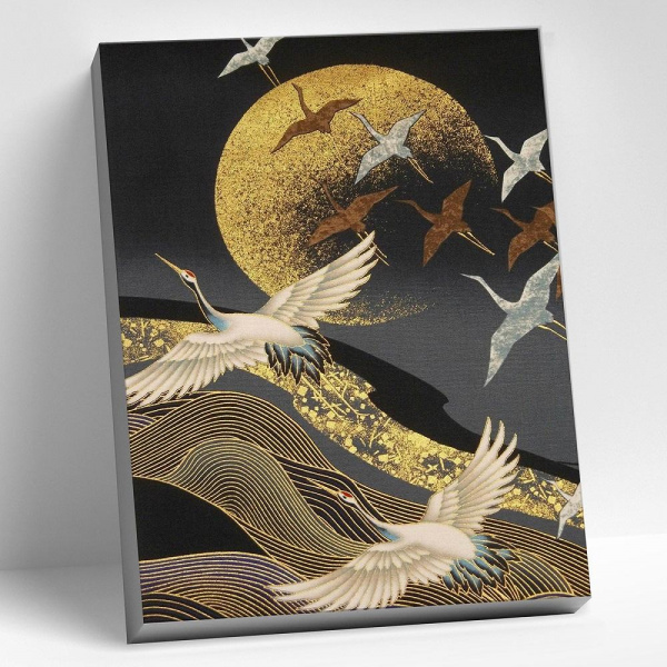 Картина мозаикой с нанесенной рамкой «Полет журавлей» 40х50 см, Molly