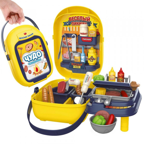 Набор 2 в 1 «Чудо-чемоданчик – Веселый пикник» 41 предмет, ABtoys