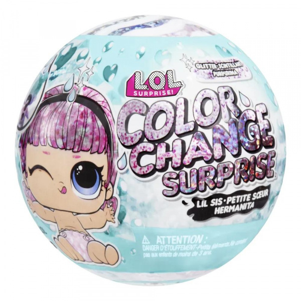 Кукла в шаре L.O.L. Surprise Сестричка Glitter Color Change с аксессуарами 