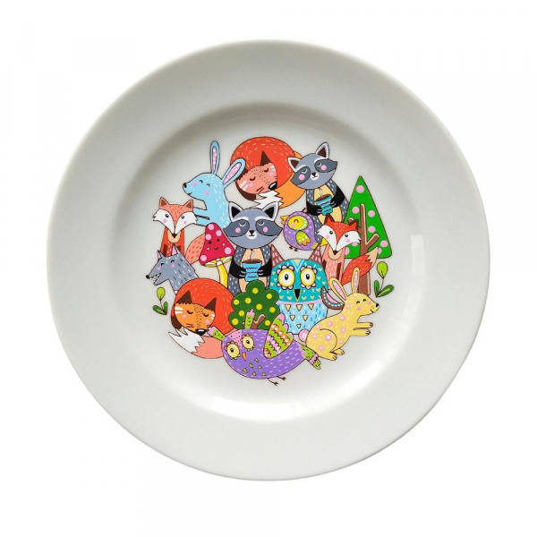 Тарелка раскраска Лесные истории фото 4
