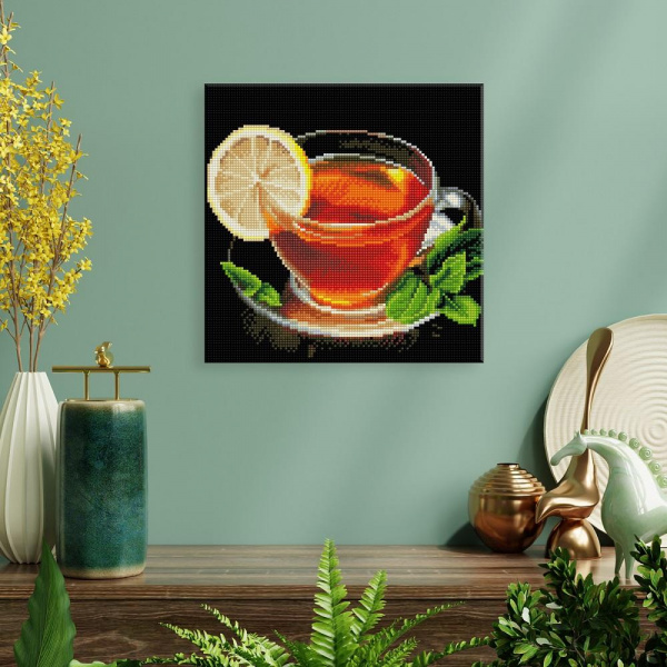 Картина мозаикой Чай с лимоном фото 2
