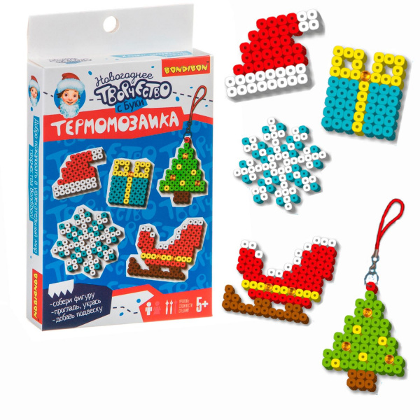 Новогодняя термомозаика набор для творчества Bondibon ВВ4524 фото 2