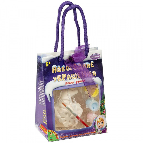 Набор для творчества в сумочке «Елочные украшения – Снеговичок», Bondibon 1600-1