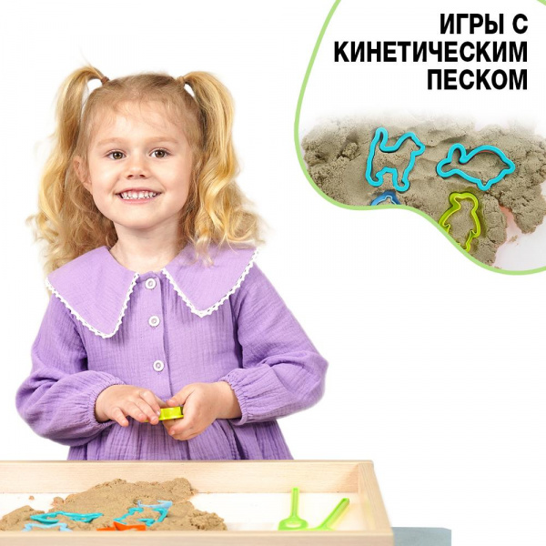 Световой стол-песочница с крышкой 50*35 см Эковед (Ecoved) фото 5