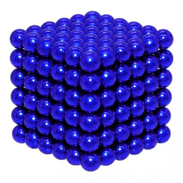 Головоломка магнитная синий 216 шариков 5 мм Magnetic Cube фото 5
