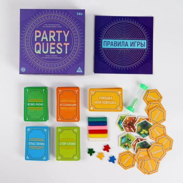 PARTY QUEST Настольная игра на объяснения слов Лепи называй ассоциации говори 14+  фото 2