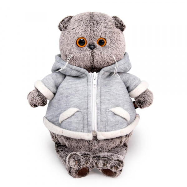 Мягкая игрушка Кот Басик в толстовке дракончик, Budi Basa