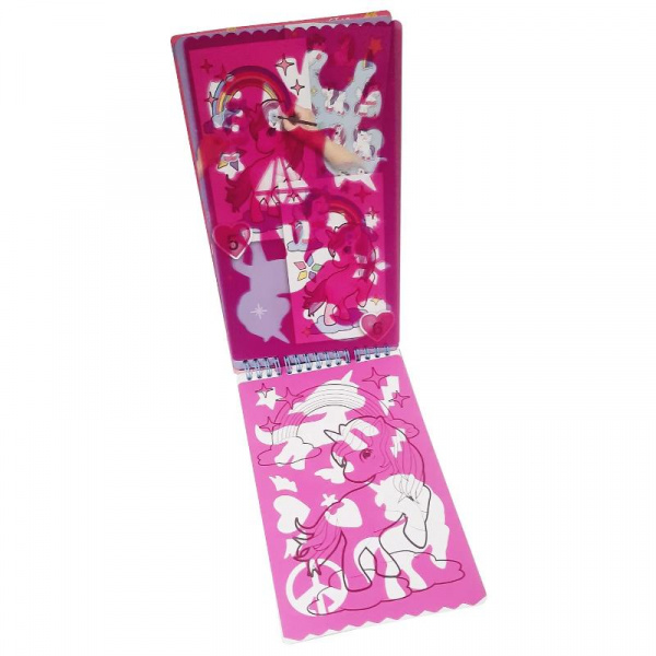 UNICORN Альбом для творчества с наклейками и трафаретами, Mazari фото 2