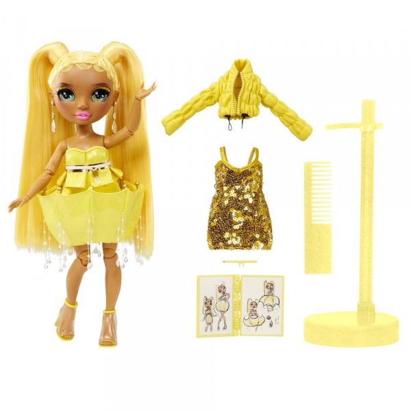 Кукла RAINBOW HIGH Fantastic Санни 28 см желтая с аксессуарами Рейнбоу Хай фото 3