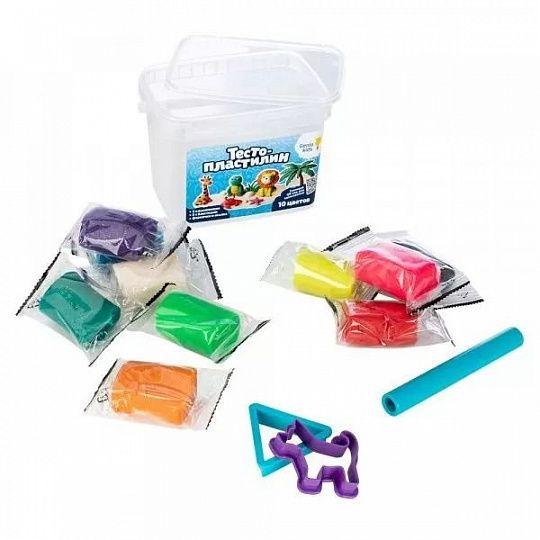 Тесто-пластилин 10 цветов Набор для детской лепки GENIO KIDS-ART фото 2