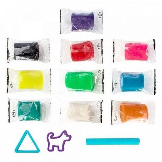 Тесто-пластилин 10 цветов Набор для детской лепки GENIO KIDS-ART фото 3