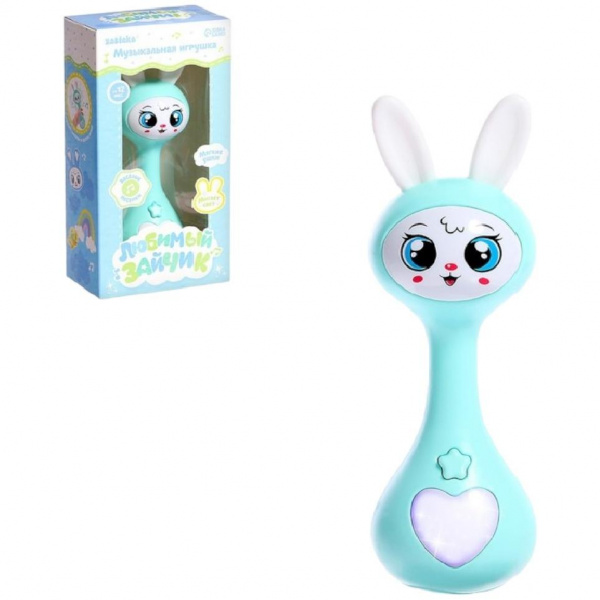 Любимый зайчик Музыкальная игрушка Голубой ZABIAKA 