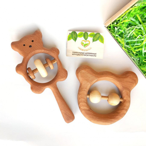 Подарочный набор погремушек «Братец-медвежонок», Леснушки фото 2