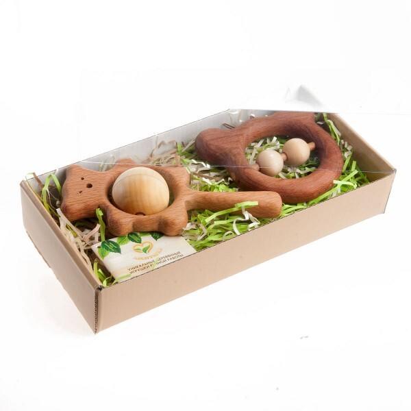 Подарочный набор погремушек «Братец-медвежонок», Леснушки фото 5