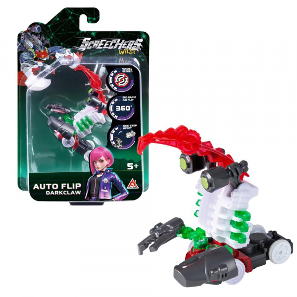 Машинка-трансформер «Дикие Скричеры - Автофлип Дарккло S5», Screechers Wild