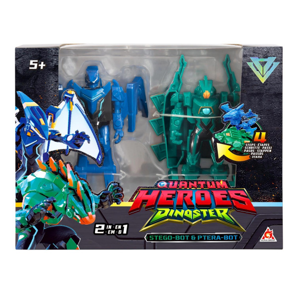 Набор 2 Дино-бота трансформера Джей Мин и Оз 13 см Dinoster фото 1